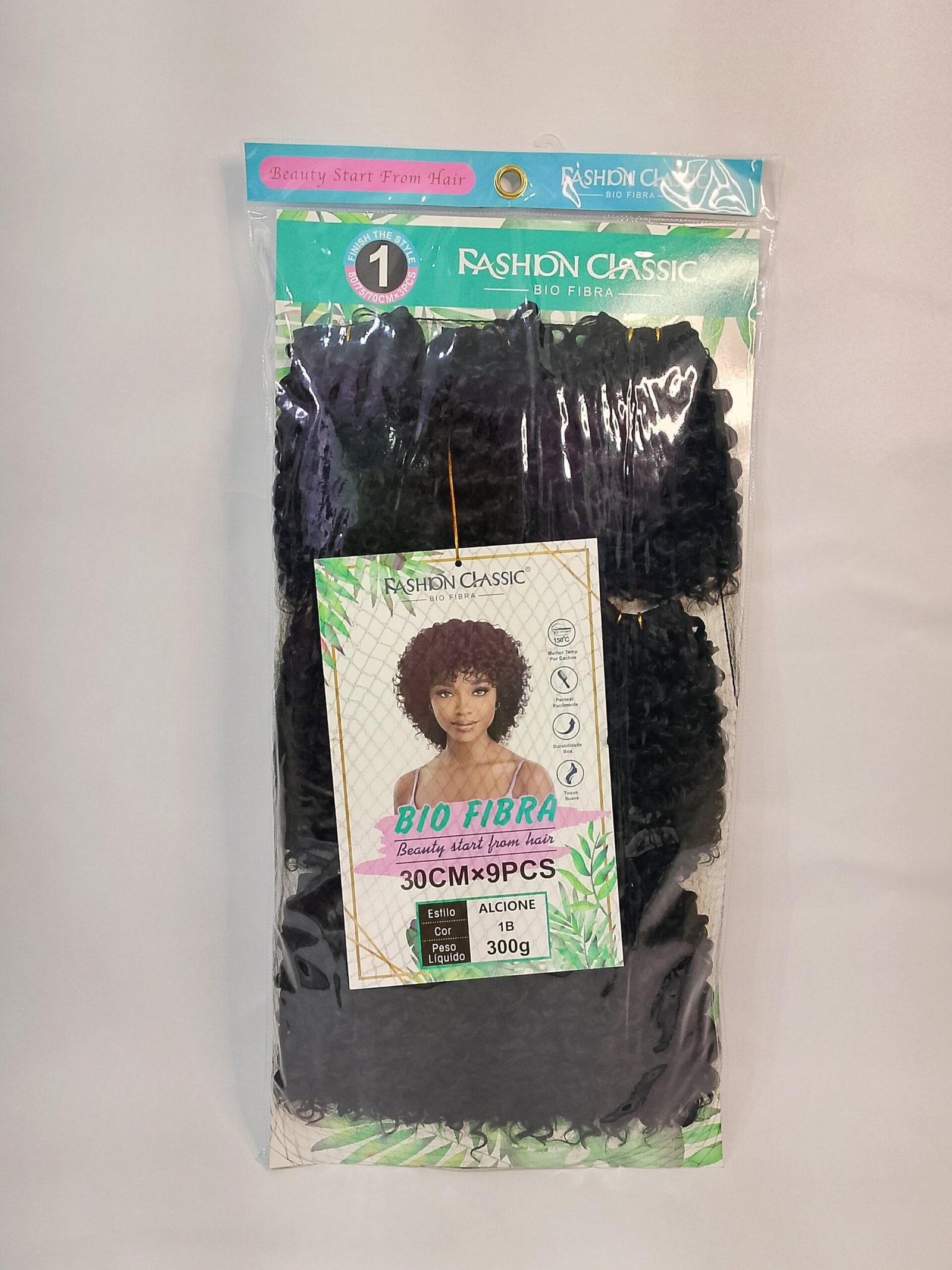 Fashion Classic Bio Fibra – Cachonne | Fibra Orgânica para Crochet Braid | 300g | 30cm | 9PCS